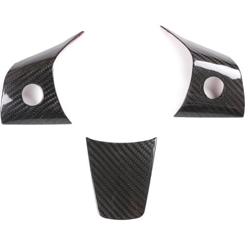 Real Carbon Fiber Steering Wheel Cover Trims For Tesla Model3 Model 3 2017 2018 2019 Car Accessories