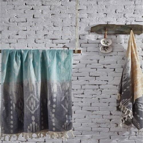 Ecocotton İkat Pestemal Turquoise %100 Cotton Made in Turkey Highly water absorbent, lightweight and versatile to use