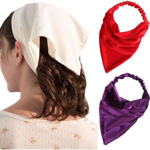 Haimeikang Winter Velvet Turban Bandage Bandanas Solid Color New Headband For Women Elastic Fashion Hair Accessories Headwear