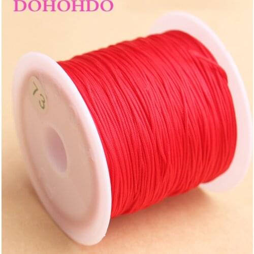 25 Color 27m 0.6mm Cotton Cord Nylon Cord Thread Chinese Knot String Rope Beads DIY Weave Bracelet Jewelry Making Accessories
