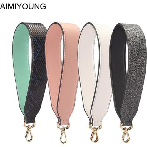 AIMIYOUNG Bag Straps Handbag Handle Pu Leather Belt Shoulder Bag Wide Strap Replacement Strap Accessory Bag Part Belt For Bags