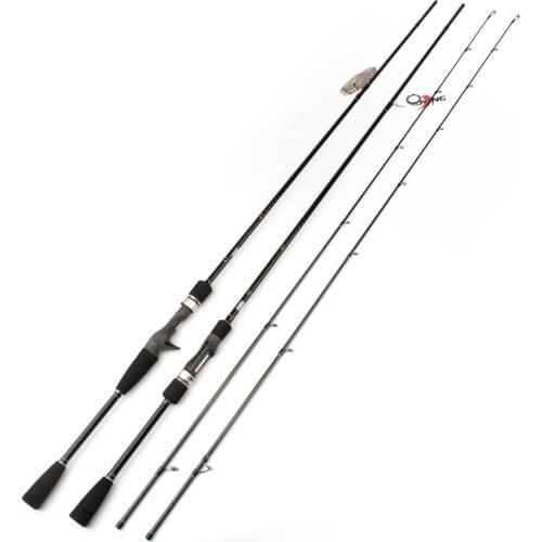 KUYING TOP CASTER 2.1m Spinning Casting Lure Fishing Rod Cane Stick Pole ML Light Soft 2 Section Carbon Medium Fast Action