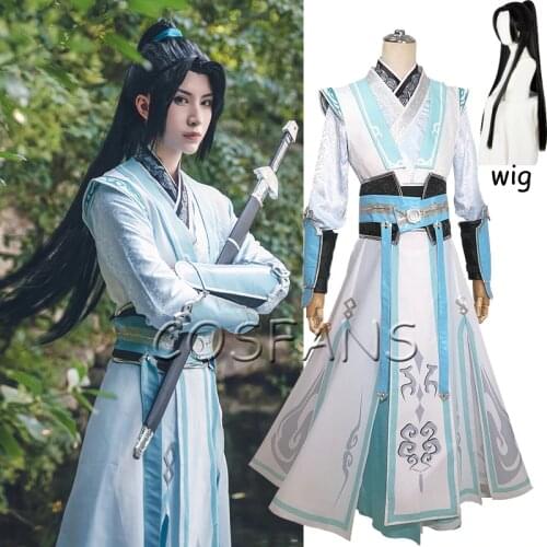 Anime Villain Self-Rescue System Luo Binghe Cosplay Costume Chinese Ancient Halloween Costumes Cosplay Men Women clothes wig