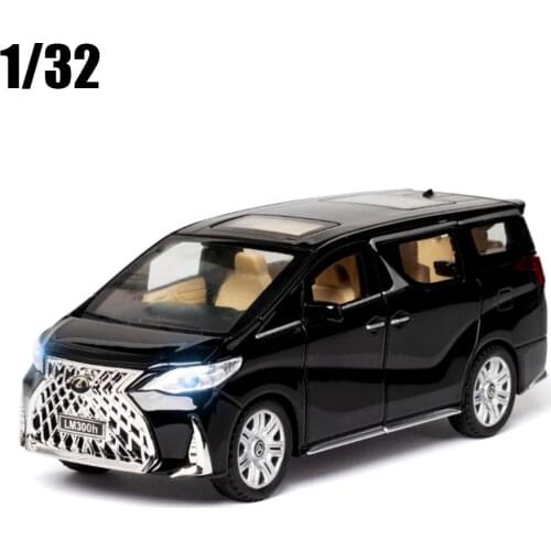 1:32 Scale Lexus LM300 MPV Alloy Model Car Toy Die Cast With Sound Light Pull Back Toys Vehicle Kids Gifts Collection