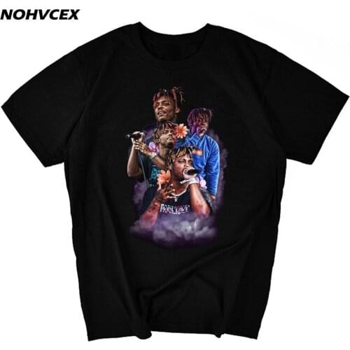Juice Wrld Mens Short Sleeve New Fashion Hip Hop O Neck Pullover Casual Rap Tees Top Mens Clothing T-Shirt