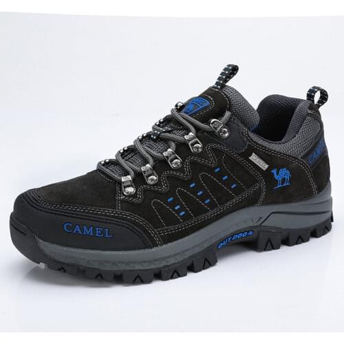 CAMEL Men Hiking Shoes Durable Waterproof Anti-Slip Outdoor Leather Breathable Climbing Trekking Shoes Military Tactical Boots