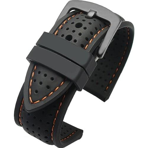 New Breathable Silicone Sports Band For Hua-wei Sam-sung Watchband 20mm 22mm Rubber Strap For Mido- T-issot O-mega Accessories
