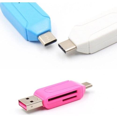 NEW Micro USB & USB 2 in 1 OTG Card Reader High-speed USB 2.0 Universal OTG TF/SD for Android Computer Extension Headers 2021