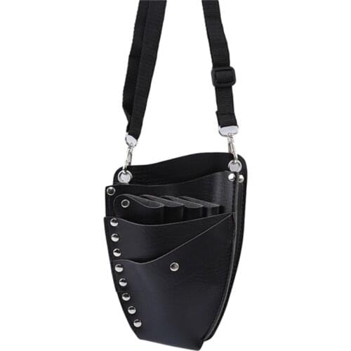 Hair Scissor Bag Clips Comb Case Hairdressing Barber Hair Scissor Holster Pouch Holder Tool Salon Waist Pack Belt PU Leather Bag