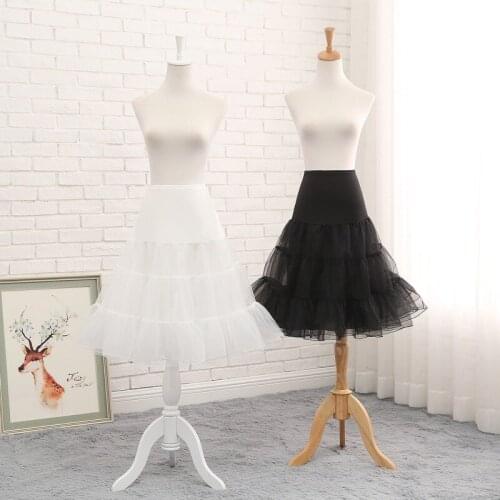 Wholesale Fashion 23 Colors Boneless Petticoats Retro Lolita Prom Petticoat Puffy Skirts Underskirt