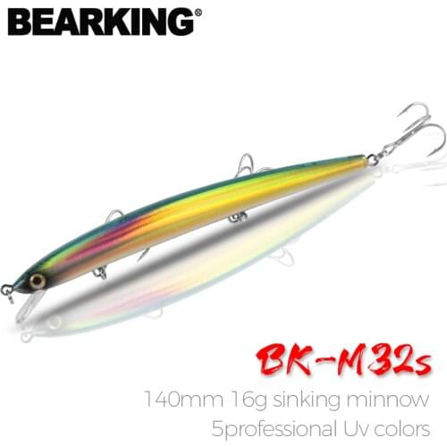Retail 2017 good fishing lures minnow,quality professional baits 14cm/16g,bearking hot model crankbaits penceil bait popper
