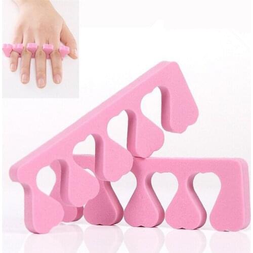 Pink Nail Art Toes Separators Fingers Foots Sponge Soft Gel UV Beauty Tools Polish Manicure Pedicure Professional