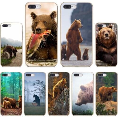 For ZTE Blade A520 A512 A452 A602 A5 2019 V6 V7 V8 V9 V10 Lite Viat Silicone Phone Skin Case Lonely-Alaska-Brown-Bear