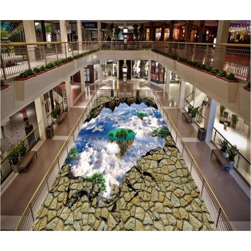 Modern Floor painting Paintings of the sky Mural-3d PVC Wallpaper Self-adhesive Floor Wallpaper-3d