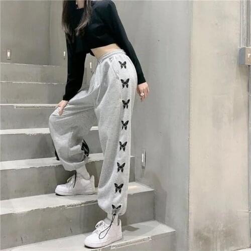Sportswear Casual Loose Leggings 2021 New Autumn and Winter Korean High Waist Casual Pants Show Thin Pants Womens Fashion