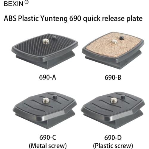 BEXIN universal plastic ABS quick release plate with 1/4 screw for YUNTENG 690 tripod Camera ball head VCT-668RM VCT-888 800