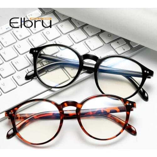 Elbru Vintage Retro Round Eye Glasses Frame Women Men Optical Spectacles Frames Eyewear Myopia Glasses Frame Hipsters Style
