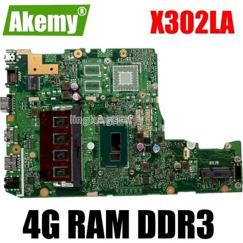 X302LA For Asus X302LJ X302L motherboard with i3 4G RAM Integrated graphics card DDR3 mainboard