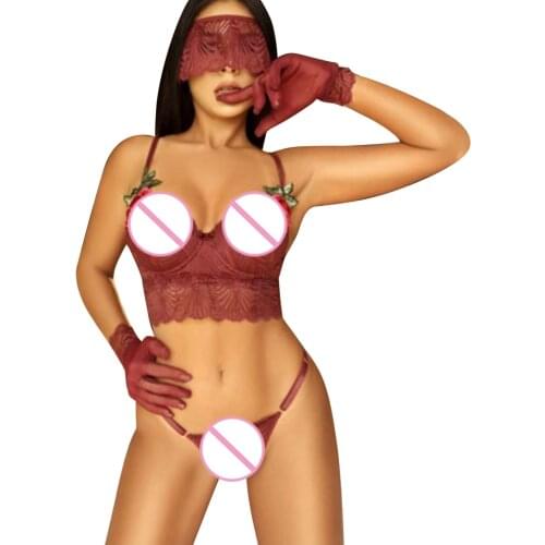 Women Porn Underwear Push Up Bra Sets Sexy Lingerie Teddy Eyelash Lace Flower Ambroidered Babydoll комплект нижнего белья g4