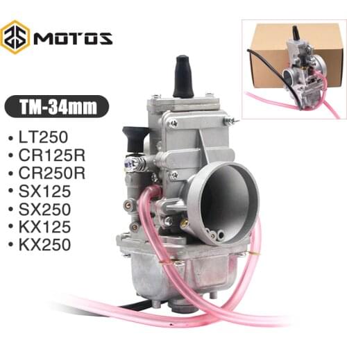 ZS MOTOS Carburetor TM34 34mm Mikuni Carburetor 2T 4T For HONDA LT250 CR125R CR250R For KTM SX125 SX250 For KAWASAKI KX125 KX250