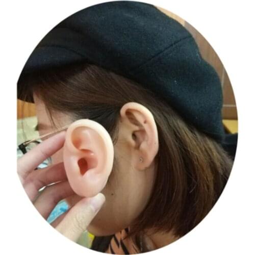 1 Pair Human Ear Model Resin Casting Mold Silicone Flexible Earmold Ear Displays A0NF