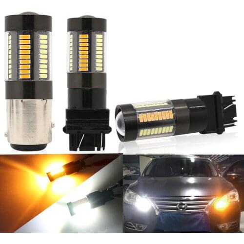 1156 BA15S P21W BAU15S PY21W LED T20 7440 W21W P21/5W 1157 BAY15D led Bulbs 66SMD lamp For Turn Signal Light 12V