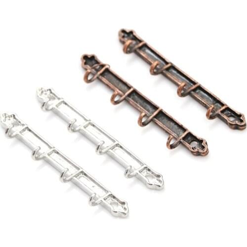 2pcs Bronze Color 1:12 Scale Miniature Mini Furniture Metal Clothes Or Towel Rail Hanger Wholesale Kitchen Accessories