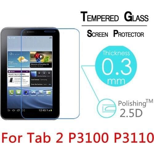 2PCS Tempered Glass for Samsung Galaxy Tab 2 7.0 P3100 P3110 p3108 Tablet Screen Protector Scratch-Proof Protective Glass Film