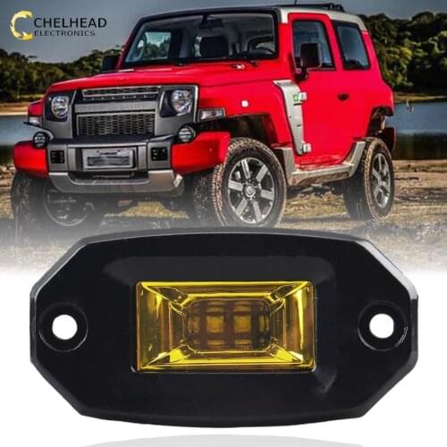 3000K Led Fog Light Auxiliary DRL Working Car Led Bar Flush Mount Led Pod Lights 12V 24V For Truck Tractor 4WD 4x4 Off road