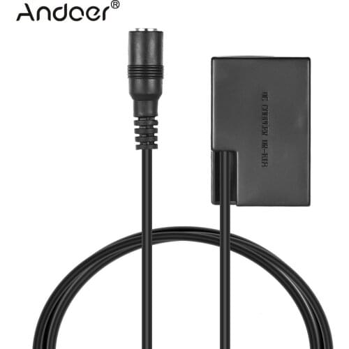 Andoer DR-E18 LP-E17 Dummy Battery Pack Coupler Adapter with DC Male Connector for Canon 200D 800D 760D 750D 77D etc KISS X8i