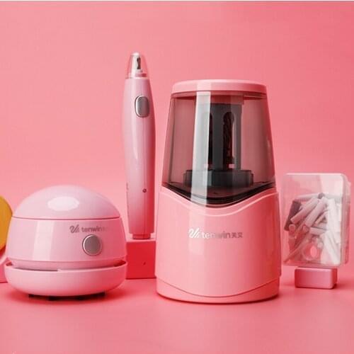 Electric pencil sharpener, childrens multifunctional automatic eraser,electric pencil sharpener three-piece stationery gift box