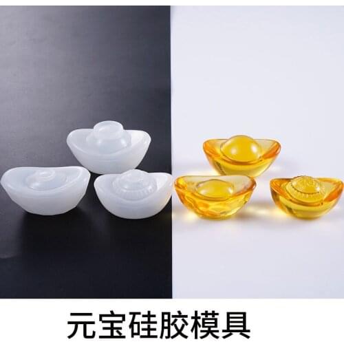 Crystal drop glue diy silicone mold ingots turn sugar cake ingots fortune word ingots chocolate cake decoration