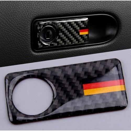 Copilot Glove Storage Box Handle Panel Trim Carbon Fiber Fit for Mercedes Benz C Class W204 2007-2009 2010 2011 2012 2013 2014