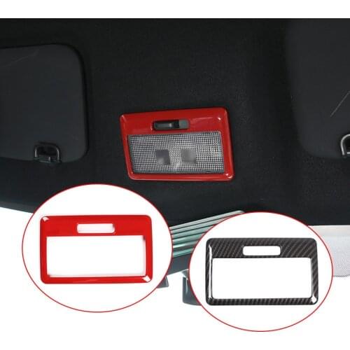 For Toyota 86/Subaru BRZ 2012-2020 ABS Carbon Fiber/Red Car Front Roof Reading Lamp Decorative Frame Car Interior Accessories