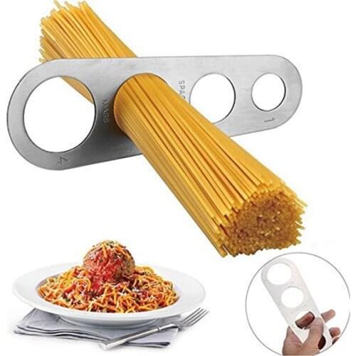 Stainless Steel Pasta Spaghetti Measurer Noodle Measure Easy Clearing Pasta Ruler Kitchen Cake Ruler Cooking Supply Control Tool
