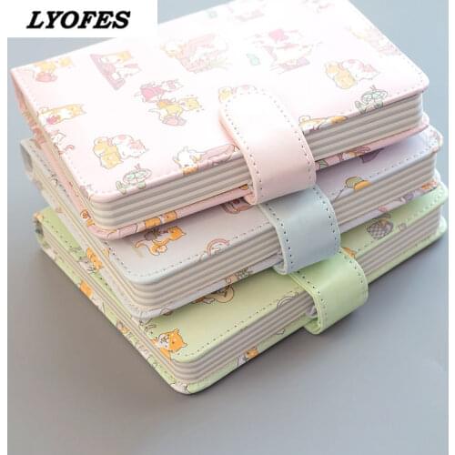 Lovely leather hand ledger hand painted color page notebook portable student hand ledger thickened notebook stationery