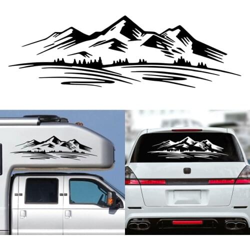 Mountain adventurer DIY car sticker pine tree decoration fun side door car window hood front vinyl sticker car Accessories