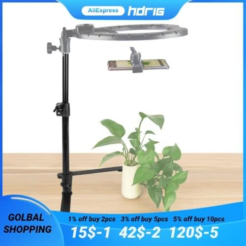Fill Light Table Tripod for Phone Holder Desktop Shooting Bracket Rotatable Overhead Stand for Vlog Video Cooking Teacher Shoot