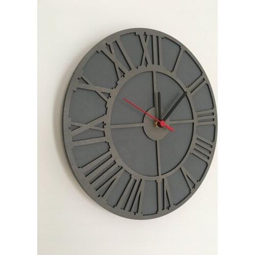North Is Designed Black Rome Circle Decorative Wall Clock 30 Cm