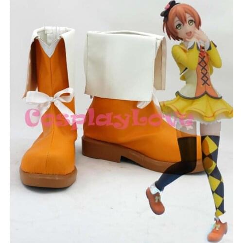 Newest Custom Made Japanese Anime Lovelive! SUNNY DAY SONG Hoshizora Rin Cosplay Shoes Boots For Halloween