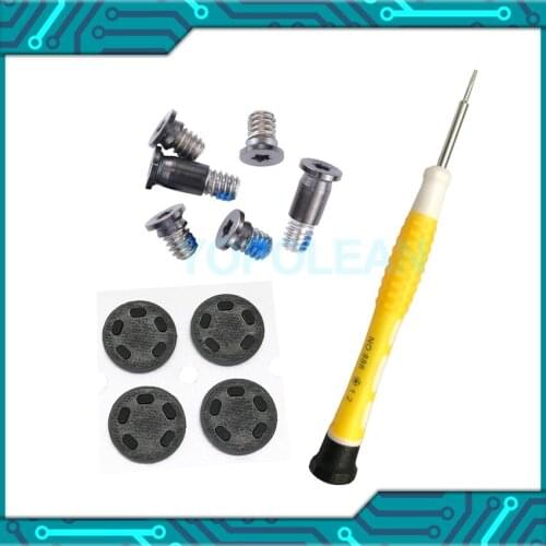 New Space Gray Bottom Case Screws + Screwdriver + Rubber Feet Set For Macbook Pro Retina 13" A1706 Late 2016 Mid 2017