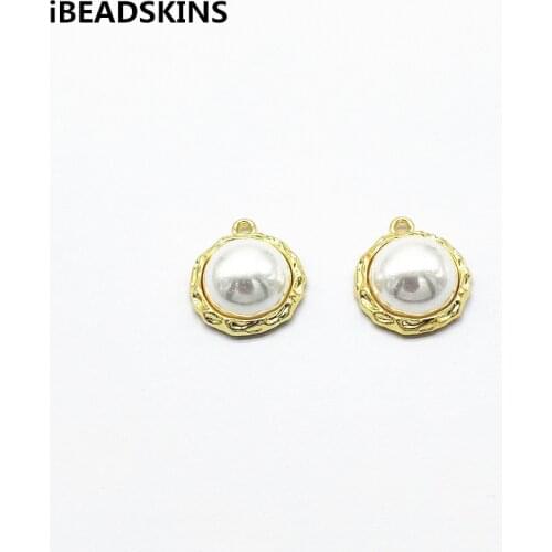 New arrival! 20x17mm 100pcs Zinc Alloy/Imitation pearls charm for Jewelry Earrings parts,hand Made Earrings Findings Jewelry DIY