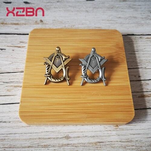 Masonic Lapel Pins Badge Mason Freemason Antique Silver Style B21