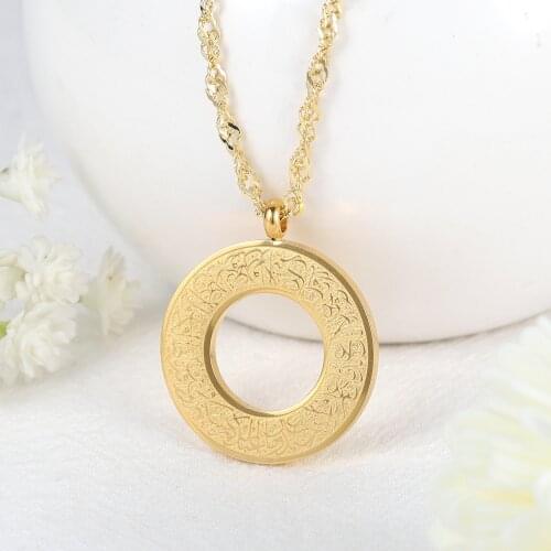 Muslim jewelry Islamic Calligraphy Arabic Necklace Spirit Prayer Allah Pendants Stainless Steel Nameplate Faith Necklaces