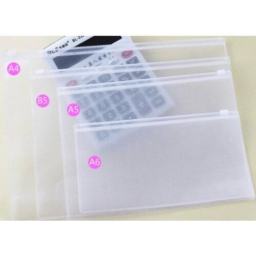 QSHOIC 12PCS A4 A5 A6 B5 plastic file folder A4 File Folder transparent wholesale Filing Product plastic file folder document