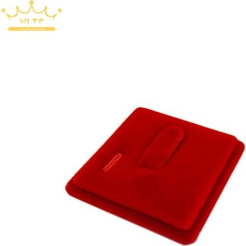 100pcs/lot Red Velvet Ring Display Seat Gold Accessories Rack Ring Jewelry Display 1 pc Square Jewelry Ring Stand