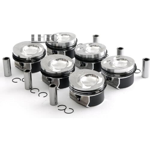 6x Made By MAHLE Φ89mm Pistons Rings Φ20mm Pin Wrist For Porsche Cayenne 3.6 AUDI Q7 VW Touareg Passat CC Phaeton 3.6L FSI VR6