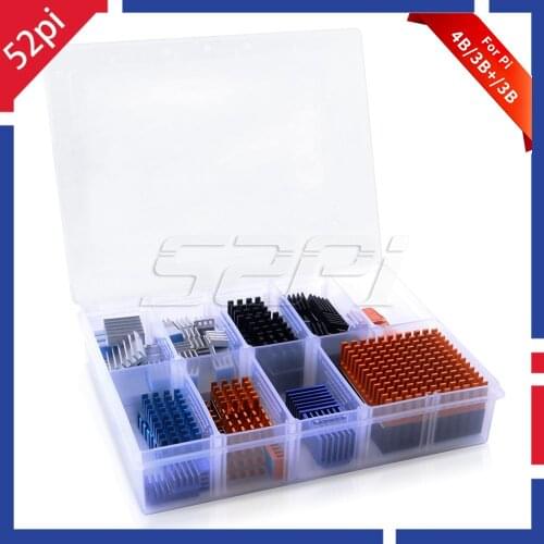 102pcs Heatsink Aluminum Copper for Raspberry Pi 4/3B+/3B/B+/B/A 3D Printers Stepper Motor Module PC Chipset DIY LED Device
