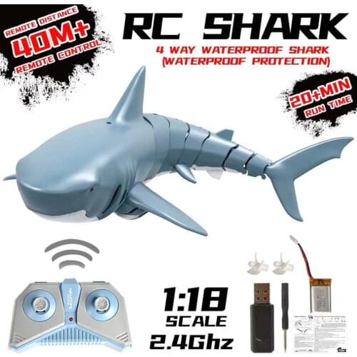 RC Boat Remote Control Racing Boat Simulation Shark Spoof Jokes Interesting Prank Toys Halloween Party Scary Toys For Children