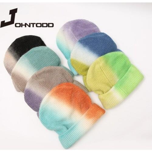 2021 New Fashion Winter Women Rabbit Fur Hat Solid Beanie Cashmere Wool Cap Female Knitted Beanies Warm Soft Knit Hat Bonnet